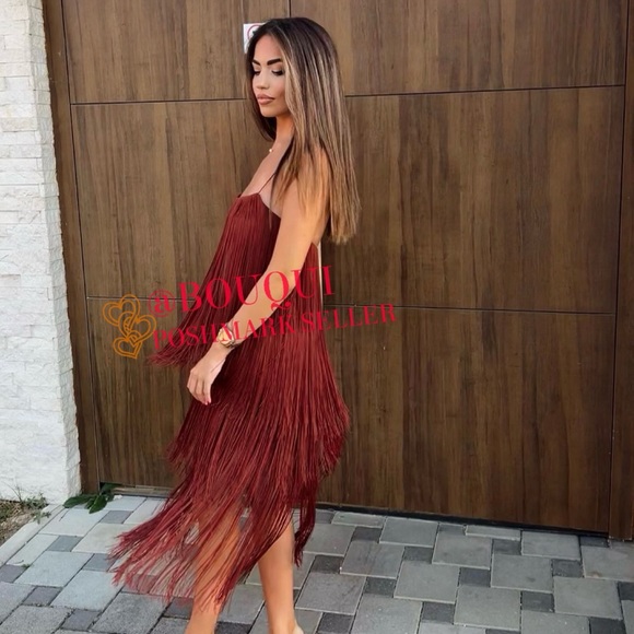 BLOGGERS FAV ZARA STRAPPY FRINGED DRESS - Picture 7 of 13